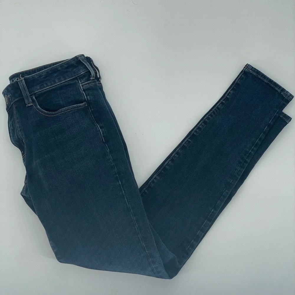 American Eagle Outfitters Womens‎ Jegging Super Stretch Blue Jeans Size 6 Long